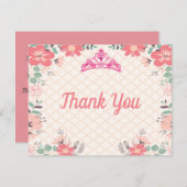 Princess Party Vielen Dank Dankeskarte (Vorne/Hinten)