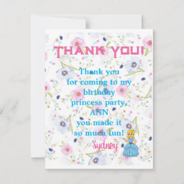 Princess Party Vielen Dank Royal Theme Dankeskarte