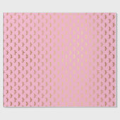 Princess Pastel Pink Rose Diadem Crown Gold Geschenkpapier (Flach)