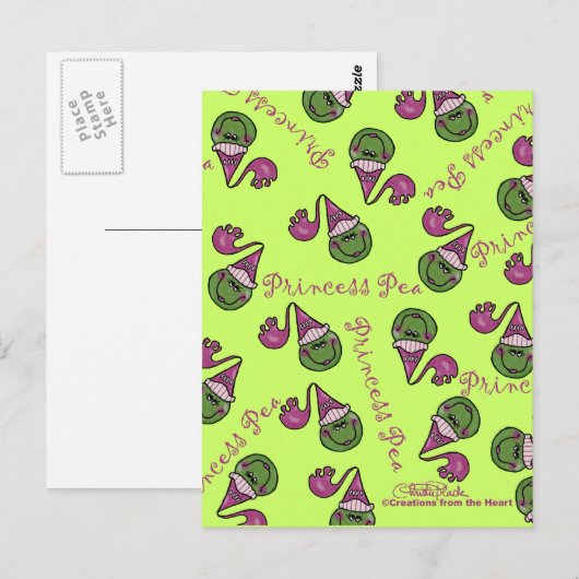 Princess Pea Postkarte (Vorne/Hinten)