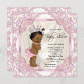 Princess Pearl Ethnic Baby Girl Dusche Einladung (Vorne/Hinten)