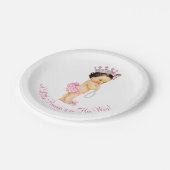 Princess Pearls Baby Dusche Pappteller (Schrägansicht)