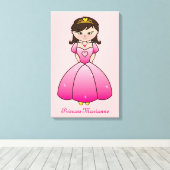Princess Personalisiert Girls Leinwand (Insitu (Holzboden))