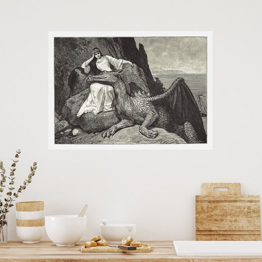 Princess & Pet Dragon Poster (Küche)