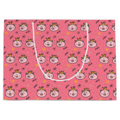 Princess Pig Pattern Große Geschenktüte (Vorderseite)