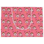 Princess Pig Pattern Große Geschenktüte (Rückseite)