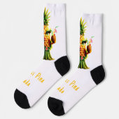 Princess Pina Colada - Ananas Imperium Socken (Linkes Detail)