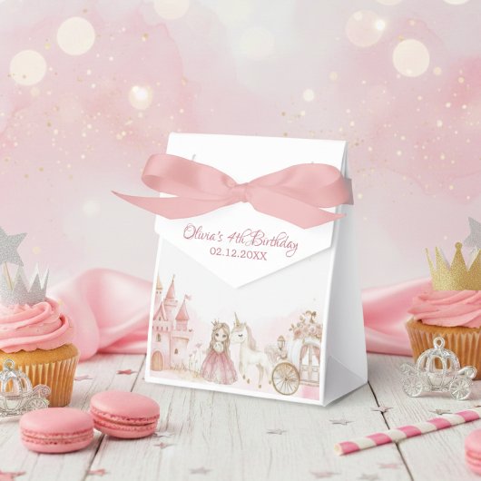 Princess Pink 4th Castle Unicorn Birthday Party  Geschenkschachtel