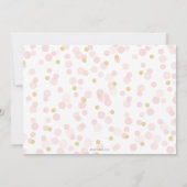 Princess Pink and Gold Punkte 1. Geburtstag Einladung (Rückseite)