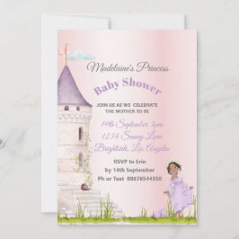 Princess Pink Baby Girl Dusche Einladung