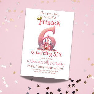 Princess Pink Castle Girl Einladung