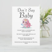 Princess Pink Dinosaur Peony Say Baby nicht (Stehend Vorderseite)