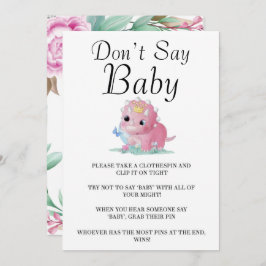 Princess Pink Dinosaur Peony Say Baby nicht