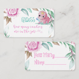 Princess Pink Dinosaurier Wie viele Kanonen in ein Visitenkarte