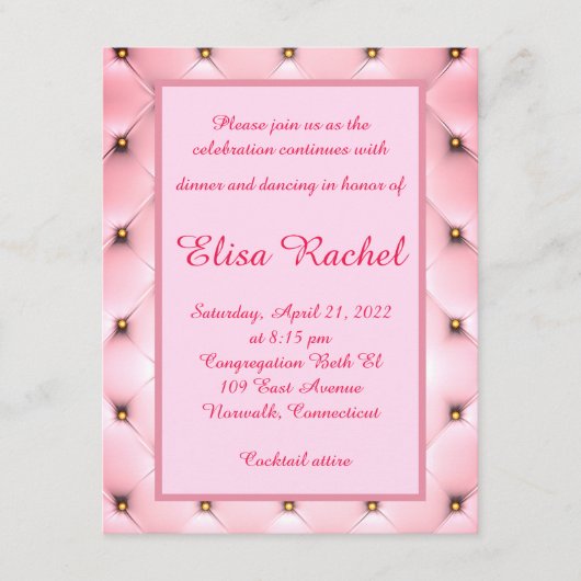 Princess Pink Enclosure Card Begleitkarte (Vorderseite)