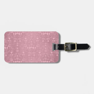 Princess Pink Extravagant Girl Floral Damask Muste Gepäckanhänger