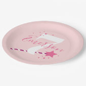 Princess Pink Girls Geburtstagsparty Pappteller (Schrägansicht)