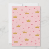 Princess Pink & Gold 1st Birthday Invitation (Rückseite)