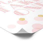 Princess Pink Gold Baby Dusche Nehmen Sie ein Gefä Poster (Ecke)