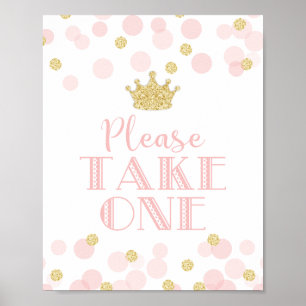 Princess Pink Gold Baby Dusche Nehmen Sie ein Gefä Poster