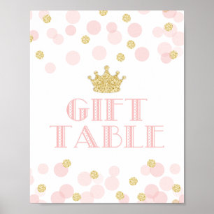 Princess Pink Gold Baby Duschgeschenk Tafelschild Poster