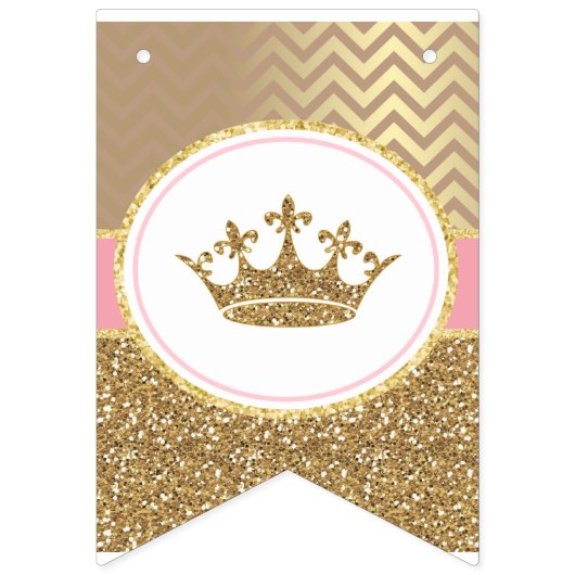 Princess Pink Gold Banner The a Girl Baby Dusche (Erste Fahne)