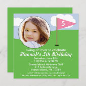 Princess Pink Hole in einem Foto Mini Golf Party Einladung (Vorne/Hinten)