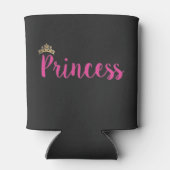Princess Pink Script Schriftart Crown Dosenkühler (Rückseite)