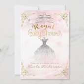 Princess Pink Sparkle Twin Girls Babydusche Einladung (Rückseite)