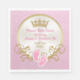 Princess Pink und Gold Baby Dusche Napkins Serviette