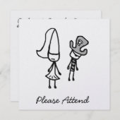 Princess & Pirate Doodle Einladung (Vorne/Hinten)