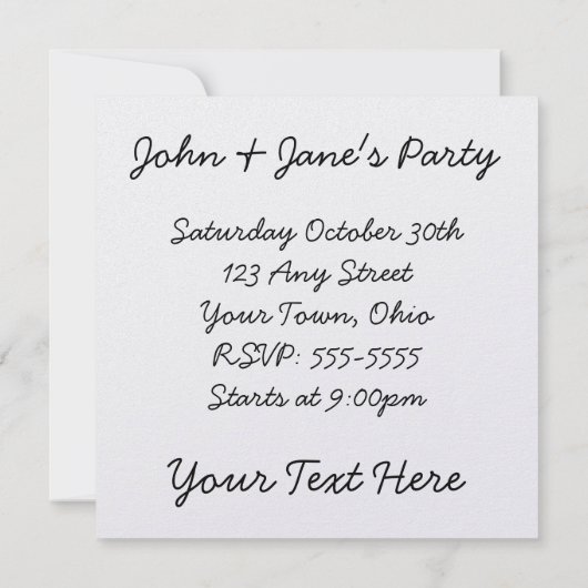 Princess & Pirate Doodle Einladung (Rückseite)