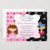 Princess Pirate Kindergeburtstag Party Einladungen (Vorne/Hinten)