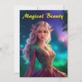 Princess pixie Fee farbenfrohe magenta Glühen hübs Dankeskarte (Vorderseite)