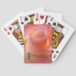 Princess Playing Cards Pink Rose Blume Geschenke Spielkarten