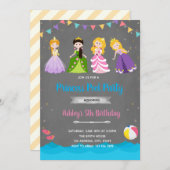 Princess-Pool - Einladung zum Geburtstag (Vorne/Hinten)