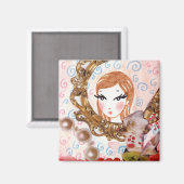 Princess Portrait Magnet (Vorderseite/Rückseite)