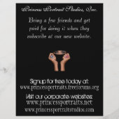 Princess Portraits Marketing Flyer (Hinten)