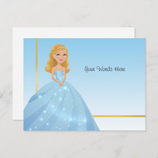 Princess Postcard Postkarte (Vorne/Hinten)