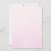 Princess Pram Rose Watercolor Babydusche Einladung (Rückseite)