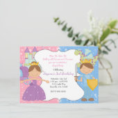 Princess & Prince Burg Königliche Party Einladung (Stehend Vorderseite)