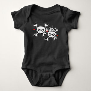 Princess & Princess Skull & Cross Bones Baby Strampler
