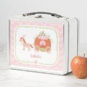 Princess Pumpkin Carriage Girl Personalisiert Metall Brotdose (Beispiel)