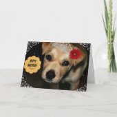 Princess Puppy Birthday Card Karte (Vorderseite)