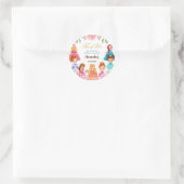 Princess Queen Girl Birthday Party Aufkleber Label (Tasche)