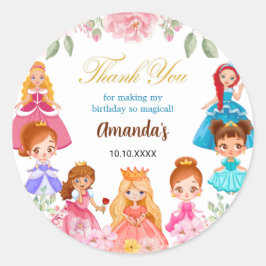 Princess Queen Girl Birthday Party Aufkleber Label