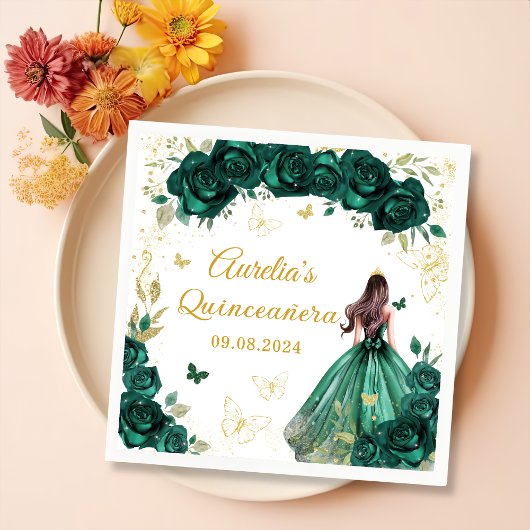 Princess Quinceanera, Emerald Green, Serviette