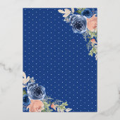 Princess Quinceanera Gold Folieneinladung (Rückseite)