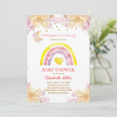 Princess Rainbow Baby Shower Einladung (Stehend Vorderseite)