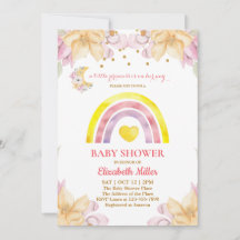Princess Rainbow Baby Shower Einladung